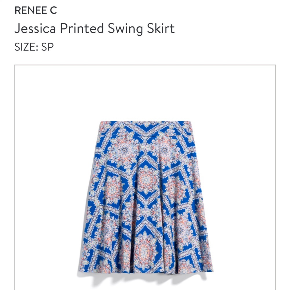 Renee C. Jessica Printed Swing Skirt